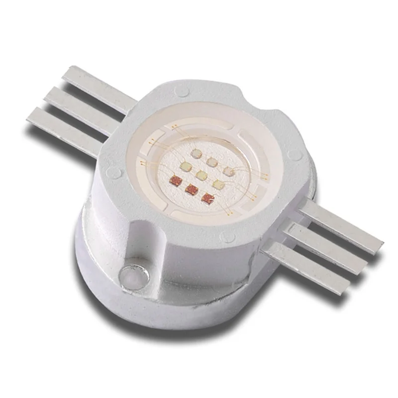 A74E-High Power 10W RGB LED Beads Red Green Blue 10 Watt Lamp Chip 6Pin Round COB SMD Light For Floodlight