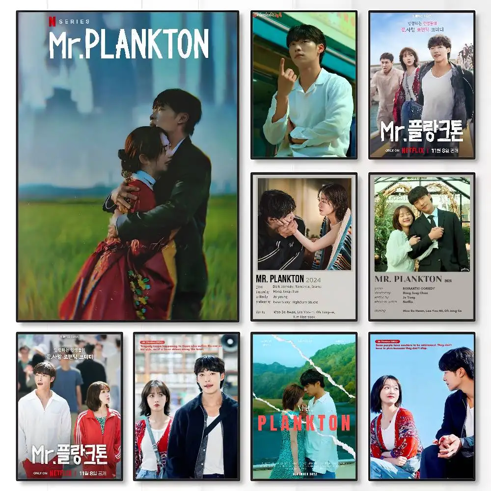 Popular Korean Dramas Mr.Plankton Poster Sticky Wall Art Printing Waterproof Home Living Bed Room Bar Aesthetic Decor