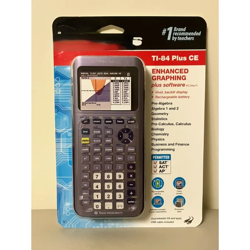 TI-84 plus Ce Color Screen Graphic Calculator Sat/AP/IB Exam