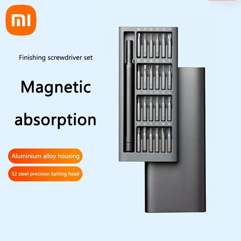 Zestaw wkrętaków Xiaomi 24 w 1 24 szt. Mini kieszonkowy precyzyjny śrubokręt z absorpcją magnetyczną wielofunkcyjne narzędzie do naprawy