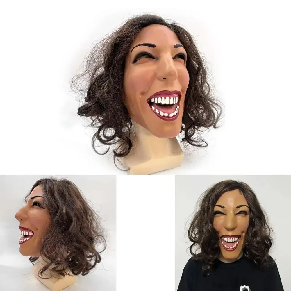 Kamala Devi Harris 2024 Mask Mask Role Play Mask Halloween Costume Props Holiday Gifts Fans Headwear Mask President