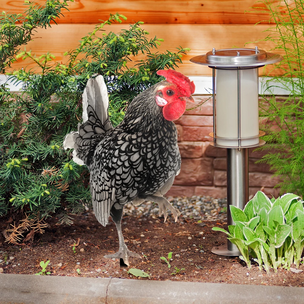 

2 Pcs Acrylic Garden Decoration Realistic Chicken Stake Yard Sign Lawn Ornament Outdoor Garden Stakes Art Chicken Insert