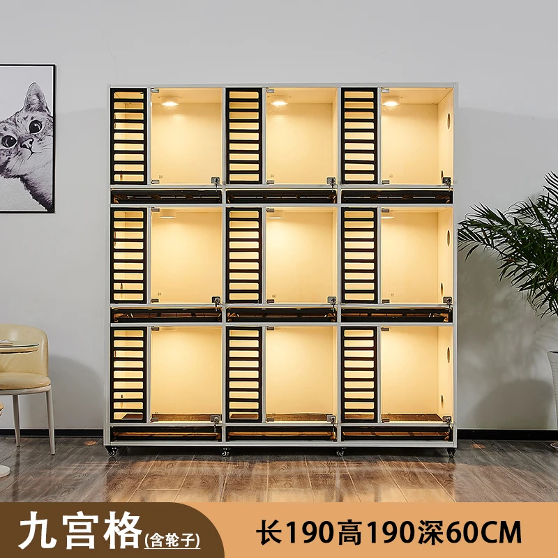 

Маленькая собака из цельного дерева, стеклянная собака, вилла, клетка для посадки домашних животных, витрина, туалет, клетка для домашних животных на заказ, клетка для собак