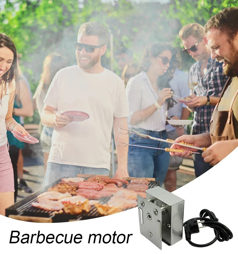 Electric BBQ Rotisserie For Grill Motor Espeto Para Churrasco Electric Heavy Duty Electrical Barbecue Accessories EU Plug 220V