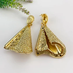 EMMA Big Long Drop Earrings for Women Fashion Female Light Weight Goldplated Earrings Jewelry