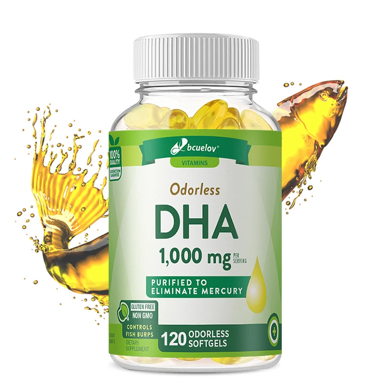 Bcuelov High IQ Brain Booster Supplement DHA Vitamin Capsules Improve Memory Mental Focus Nerve Energy and IQ Spirit