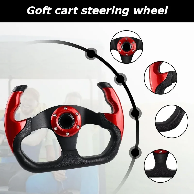 Car Drift D Steering Wheel Modified Sports Racing Steering Wheel Universal PU 13 Inch