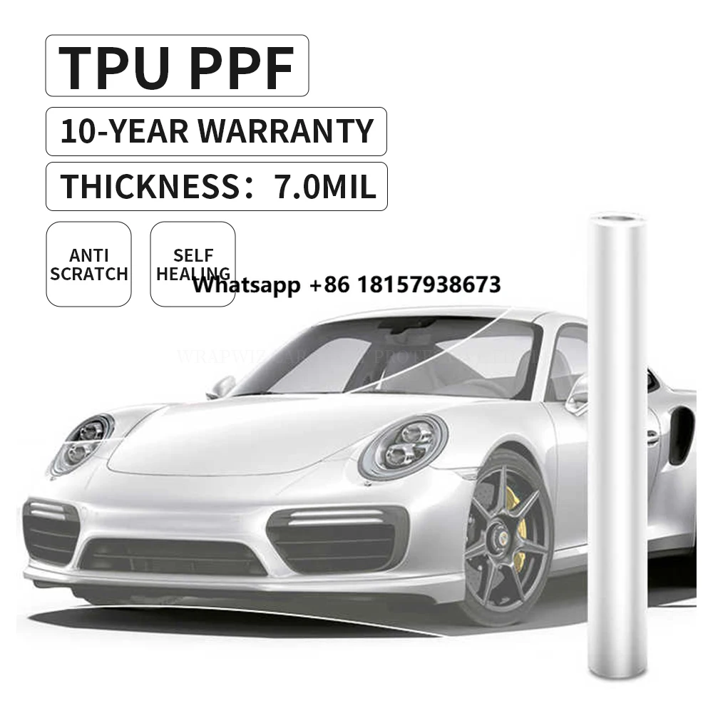 

Wrapwiz Car Films clear Ppf 7.5mil 1.52*15M Anti Scratch Self Healing TPU Protective Film PPF