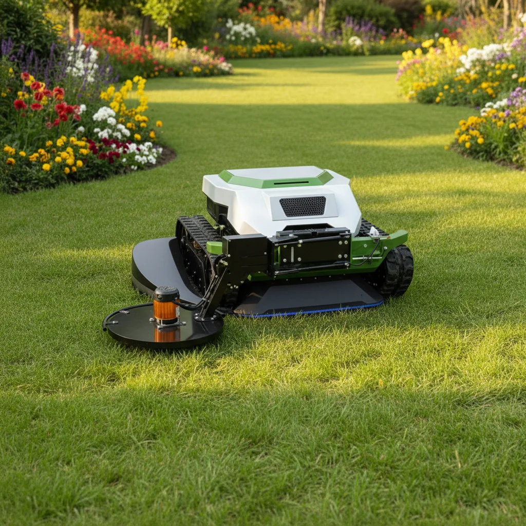 

RC Crawler Lawn Mower Remote Control Tracked Grass Cutting Machine All Terrain Slope Mower Garden Yard Farm Equipment