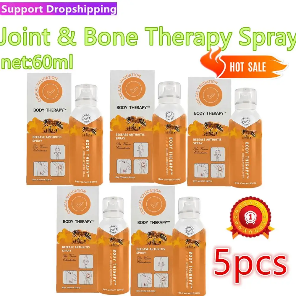 5x Nieuwe Beevenom Spray Body Joint & Bottherapie Behandeling Intensivering Geconcentreerde Spierzorg Herstel Gezondheid Spray 60Ml