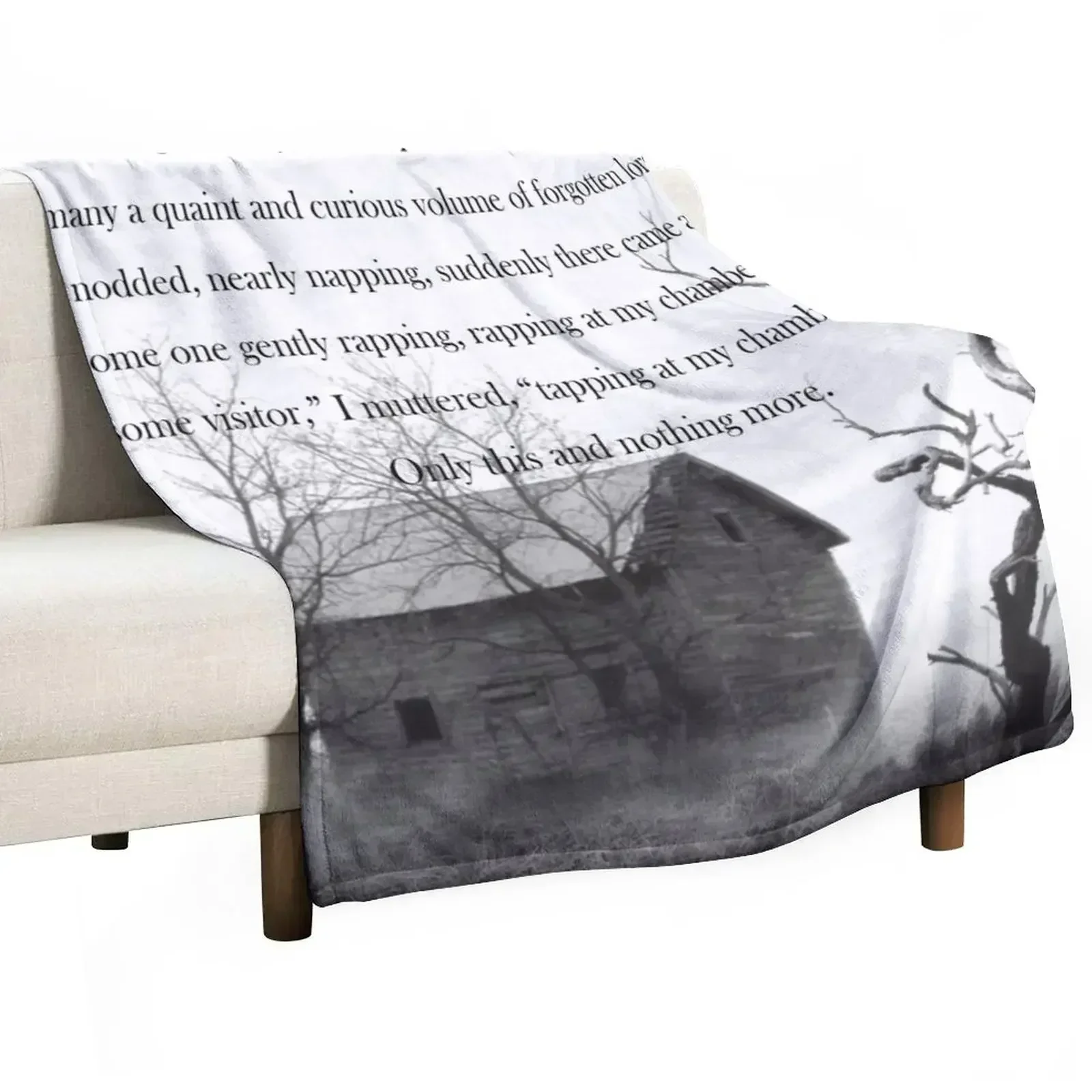 

Edgar Allan Poe The Raven Throw Blanket Vintage Polar Extra Large Throw Soft Beds Blankets