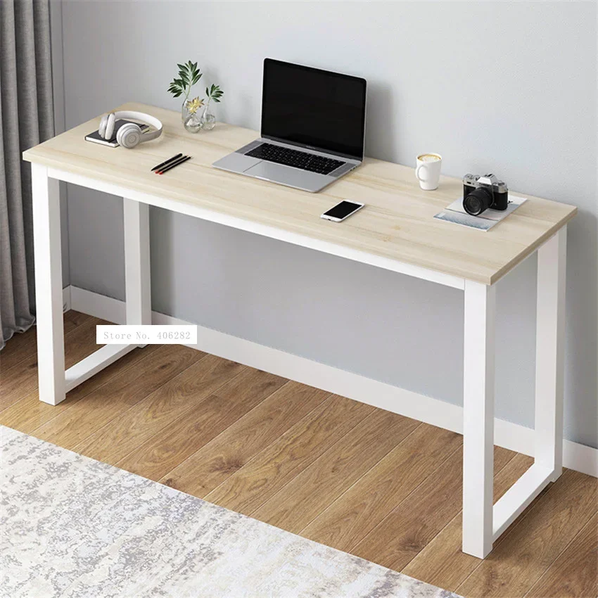 

B2783 80/100/120/140cm Modern Manmade Board Steel Frame Office Computer Table Household Economical Large Desktop Study Desk