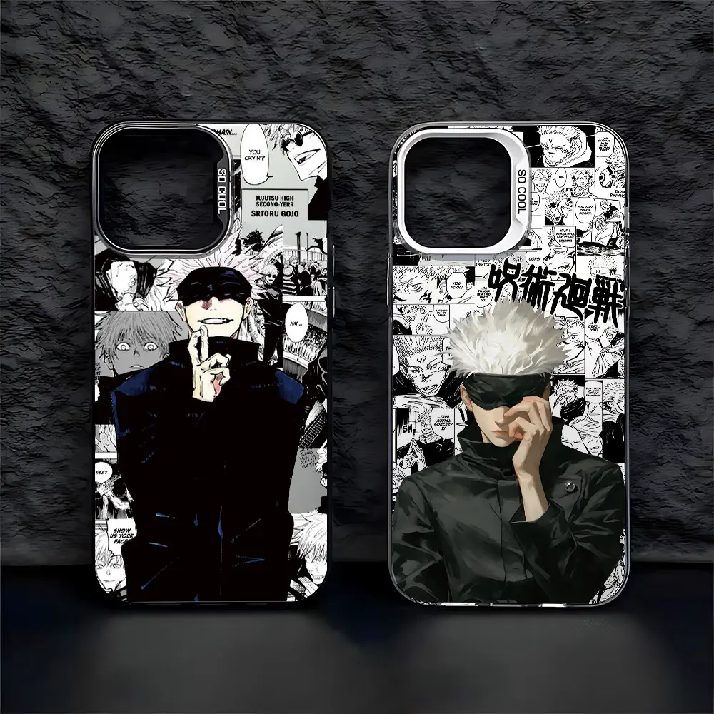 Anime Jujutsus Kaisen Satoru Gojo Phone Case For iPhone 16 15 14 13 12 11 Pro Max X XR XSMAX 8 7 Plus Candy Matte Back Cover