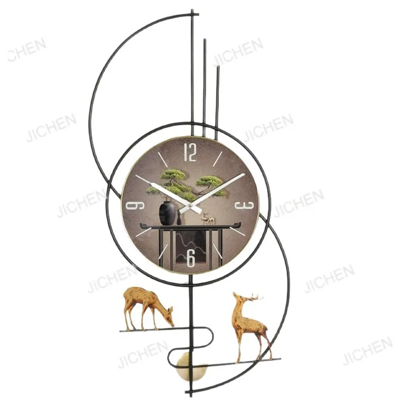 

Современные настенные часы в стиле лёгкой роскоши, без необходимости сверления, для дома, столовой, простые часы для декора, настенные часы с возможностью индивидуальной настройки.