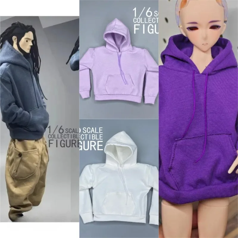 

1/6 Scale Male Doll Trendy Hooded Long Sleeved Hoodie Pants Fat Oversize Style Clothes for 12" Action Figures Strong Body