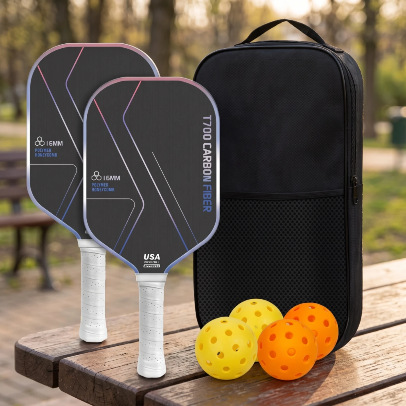 2-pieces-carbon-fiber-pickleball-paddle-non-slip-pickleball-paddle-with-bag-racket-lightweight-sporting-goods-portable