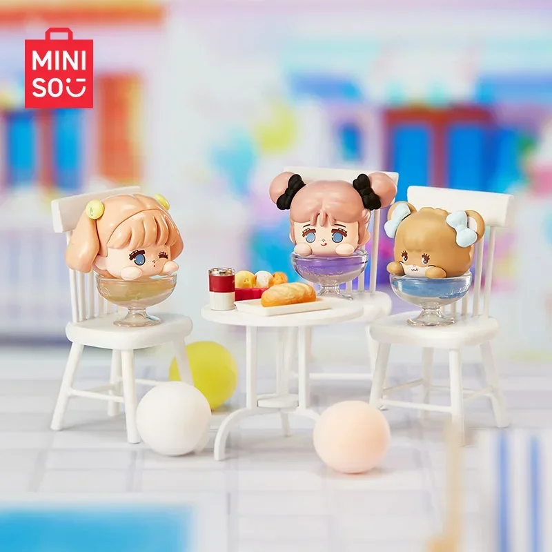 MINISO MIKKO Series Cheers Mini Blind Box Kawaii Figure Desktop Decoration Cartoon Model Children's Toy Ornaments Birthday Gift