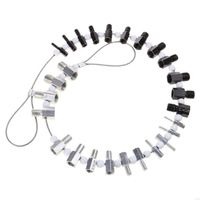 26Pcs Nut and Bolt Thread Checker Set Precise Inch and Metric Size Thread Checker Lightweight Universal Thread Measuring Tools
