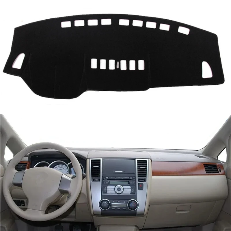 Car Dashboard Cover Pad For Nissan Tiida Versa 2005-2011 Sunshade Protector Anti-UV Dash Mats Non-slip Pads Interior Accessories