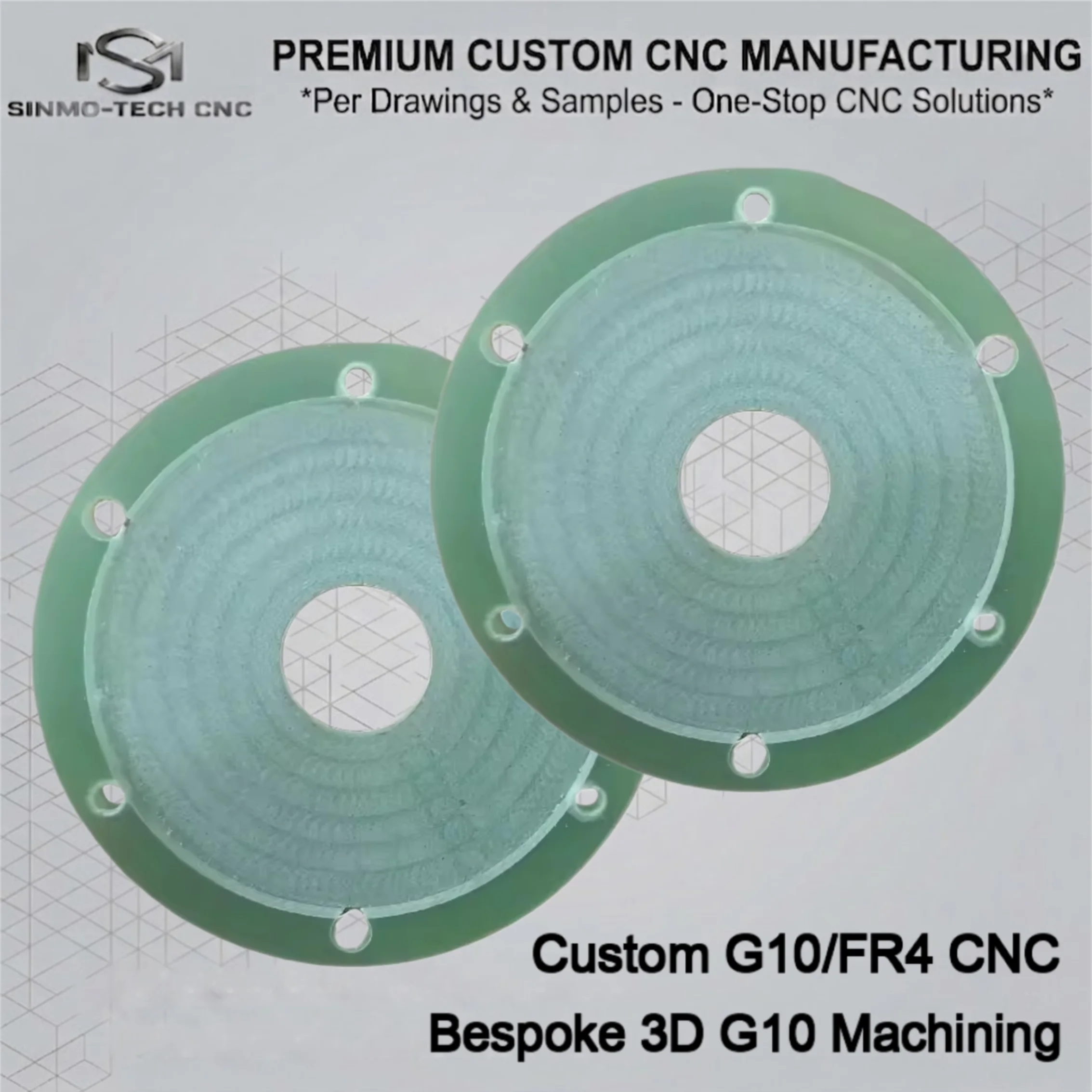 CNC Machining FR4 G10 Insulating Spacer Board Custom Epoxy Glass Fiber High Temperature Terminal Plate Component 1pc