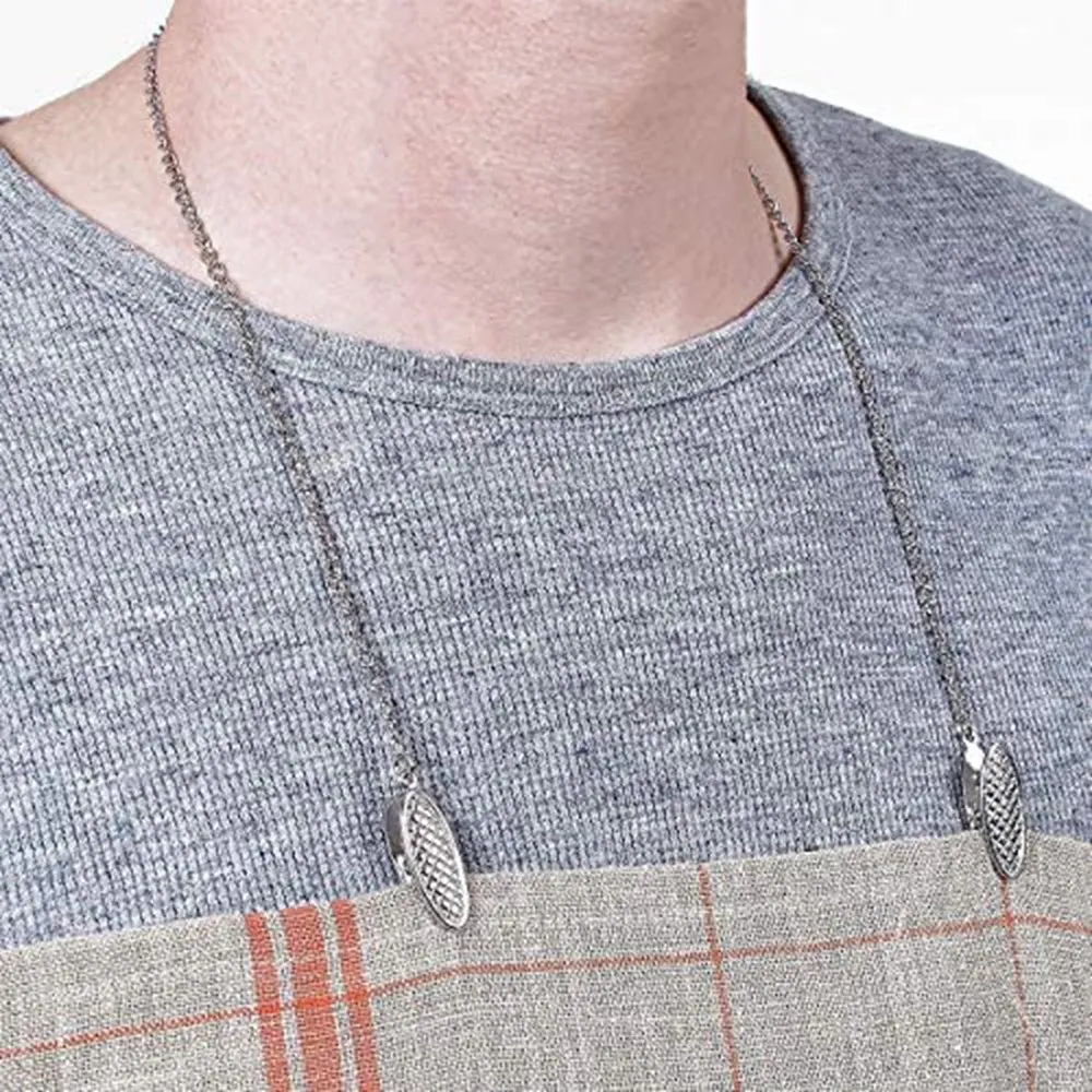 X11AA 2 Pcs Napkin Chain Napkin Holder Napkin Clips Chain Flexible Lanyard Neck Strap for Seniors Older Adults Children