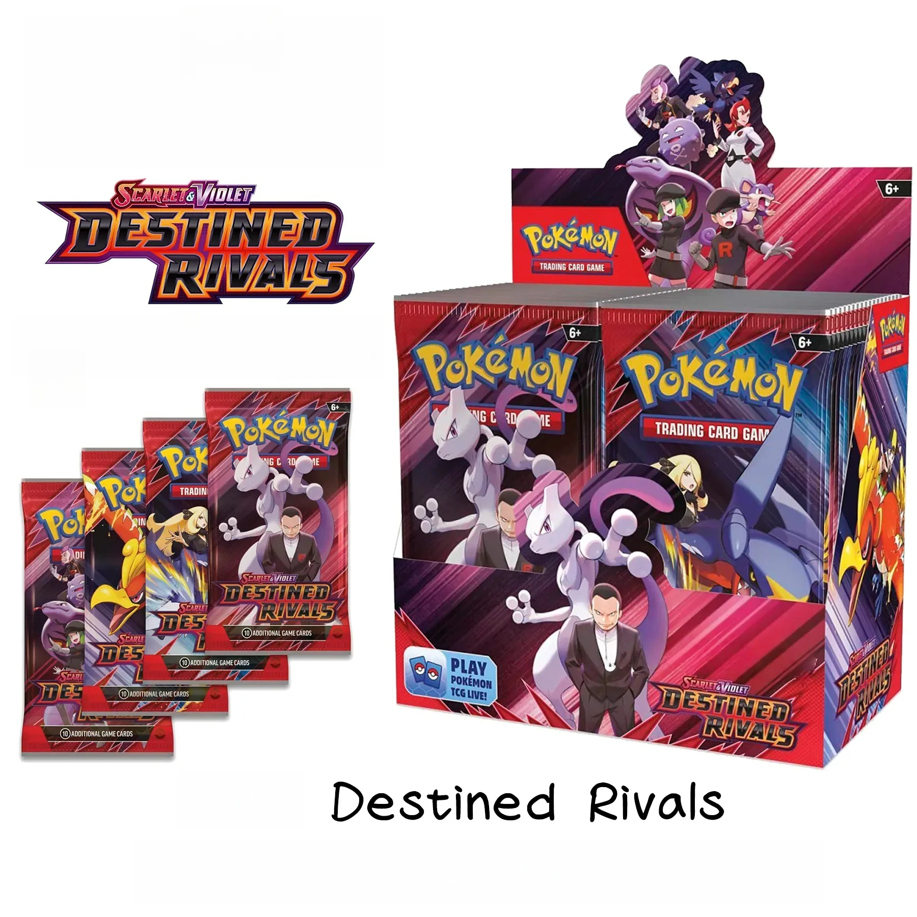 

360 Pcs/Set Pokemon Card TCG Destined Rivals Scarlet & Violet Booster Box Trading Cards English Booster Battle Transaction Card