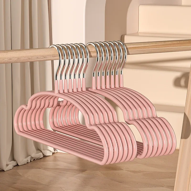 5/10pcs Clothes Hangers Non Slip Drying Racks for Children Circular Arc Design Seamless Coat Hanger Closet Saver Organizer