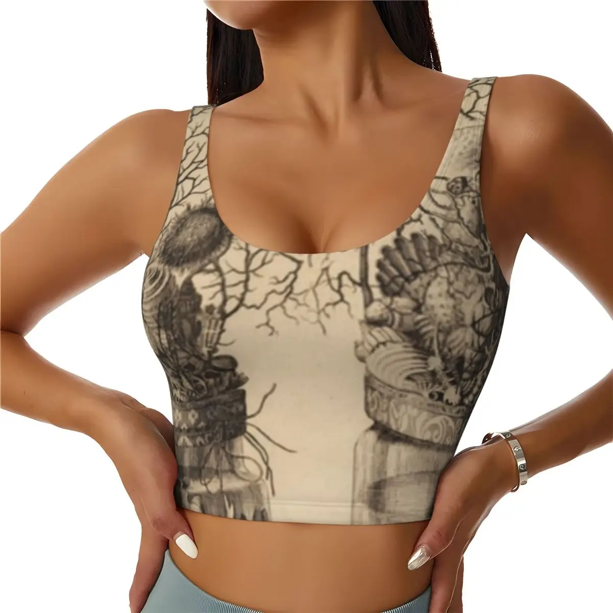 Off Shoulder Yoga Top Cabinet Of Curiosity Corals Postpartum Recovery Breathable Tank