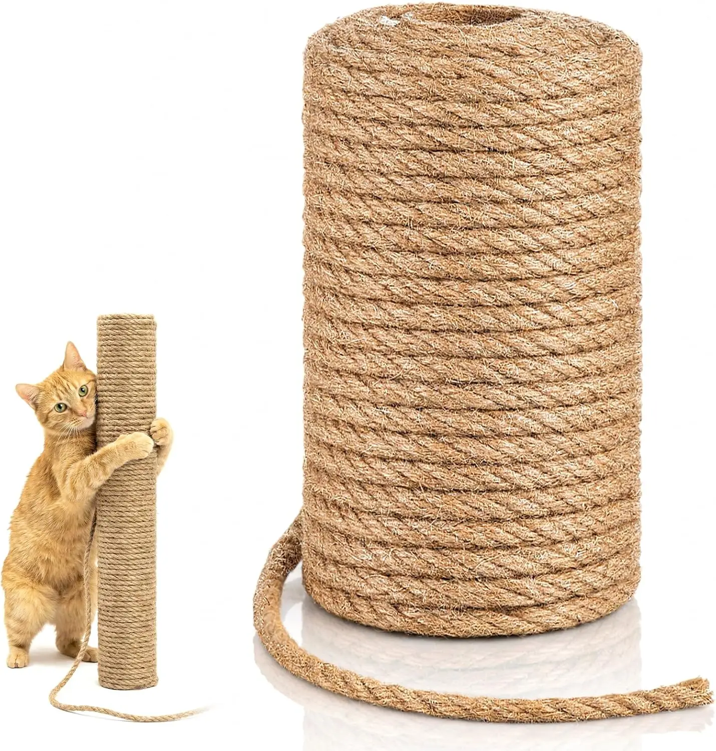 

1/2" Natural Jute Rope 100ft, Twisted Thick Twine for Crafts, Gardening, Home Decor