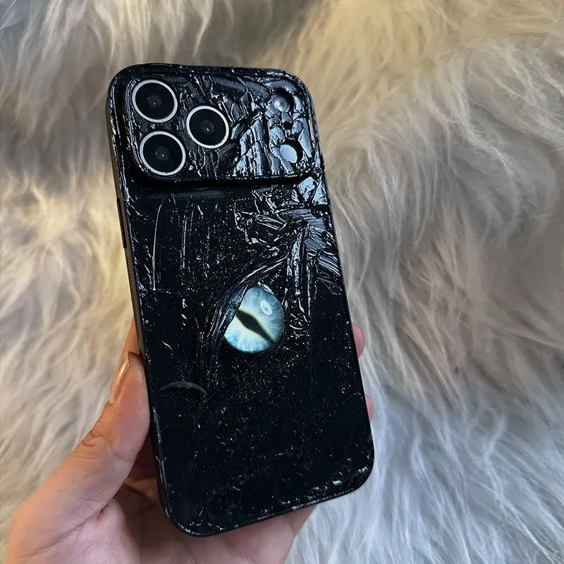 

Halloween Luxury 3D Black demon eyes Soft Case protection for iPhone 17 Pro Max 17Air 16 15 13 12 11 14 Pro Max 16 Plus X Cover