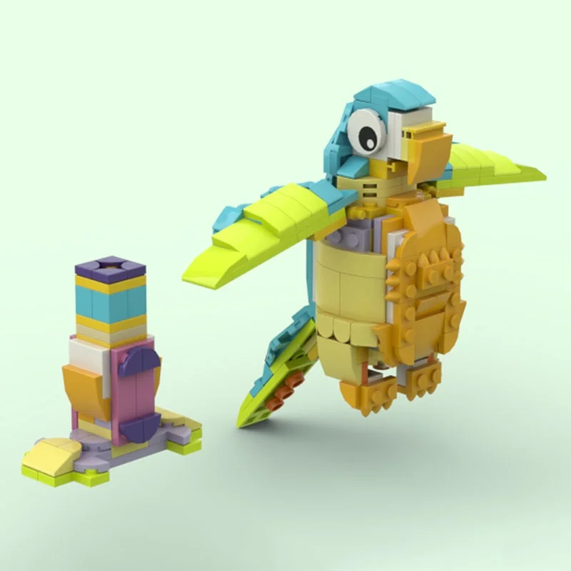 250 قطعة MOC الزمرد الببغاء الموسمية عيد الفصح نموذج اللبنات العمارة تجميع اللعب DIY بها بنفسك التعليم هدايا عيد الميلاد الطوب #3