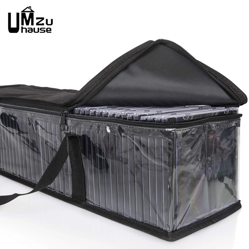 Large DVD CD Storage Bag Media Discs Holder with Zipper