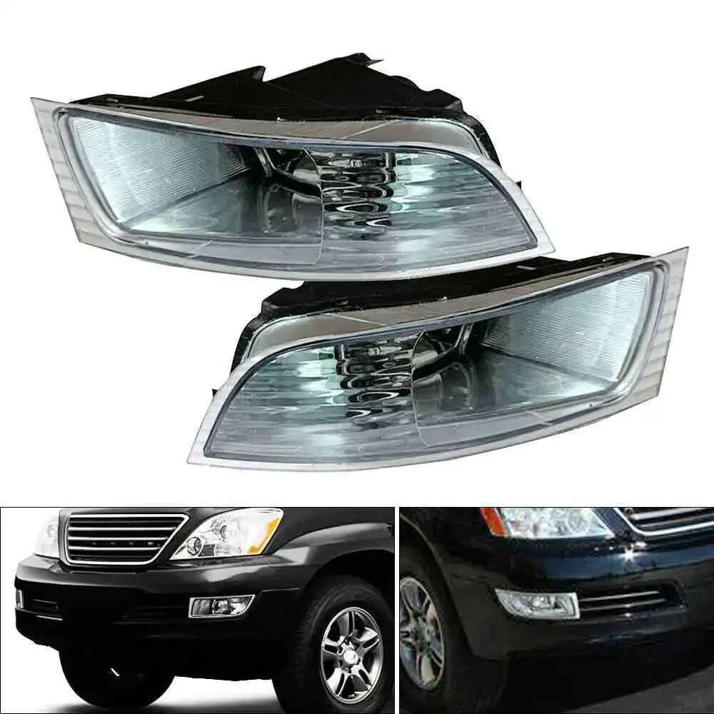 

Пара левых и правых противотуманных фар в сборе для Lexus UZJ120 GX470 2003-2009, передний бампер, противотуманная фара LX 2592103 LX 2593103 812100 E010