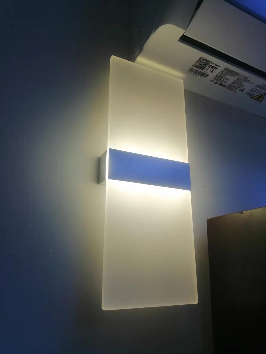 

European and American minimalist LED indoor wall lights, fashionable acrylic hotel door lights, bedroom bedside lights