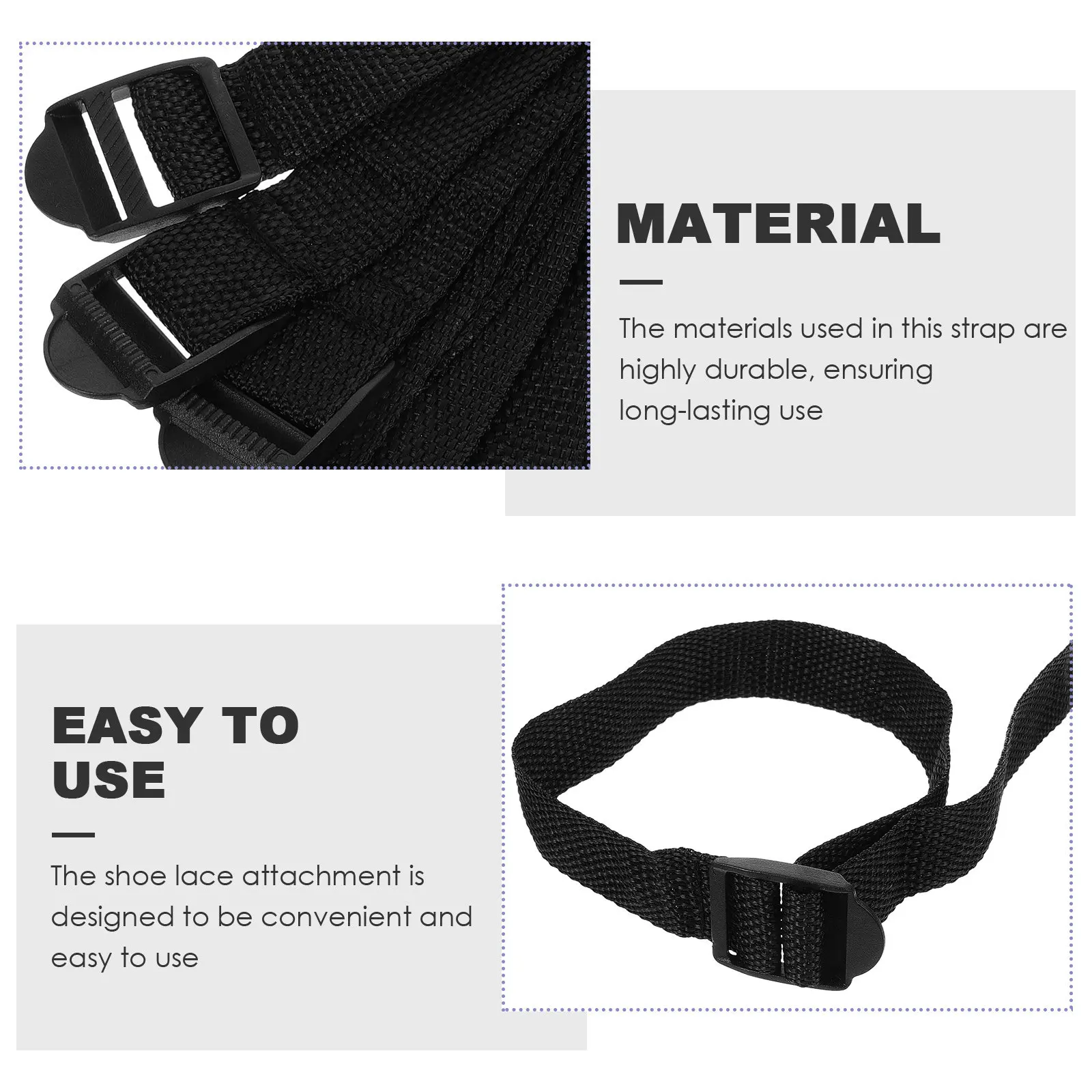 8pcs Garden Aerator Shoes Strap Lawn Aerator Shoes Band Aerating Sandals Spikes Shoes Straps for garden (Shoes Is Not Included)