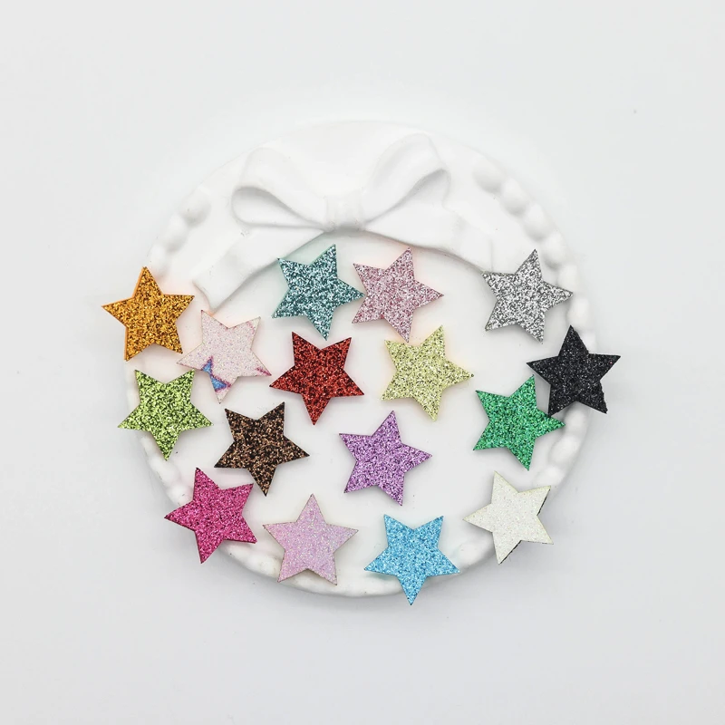 20/50PCS 20*20mm Colorful Five-Pointed For DIY Handmde Star Patches for Crafts Clothes DIY Headwear Wall Sticker Accessories