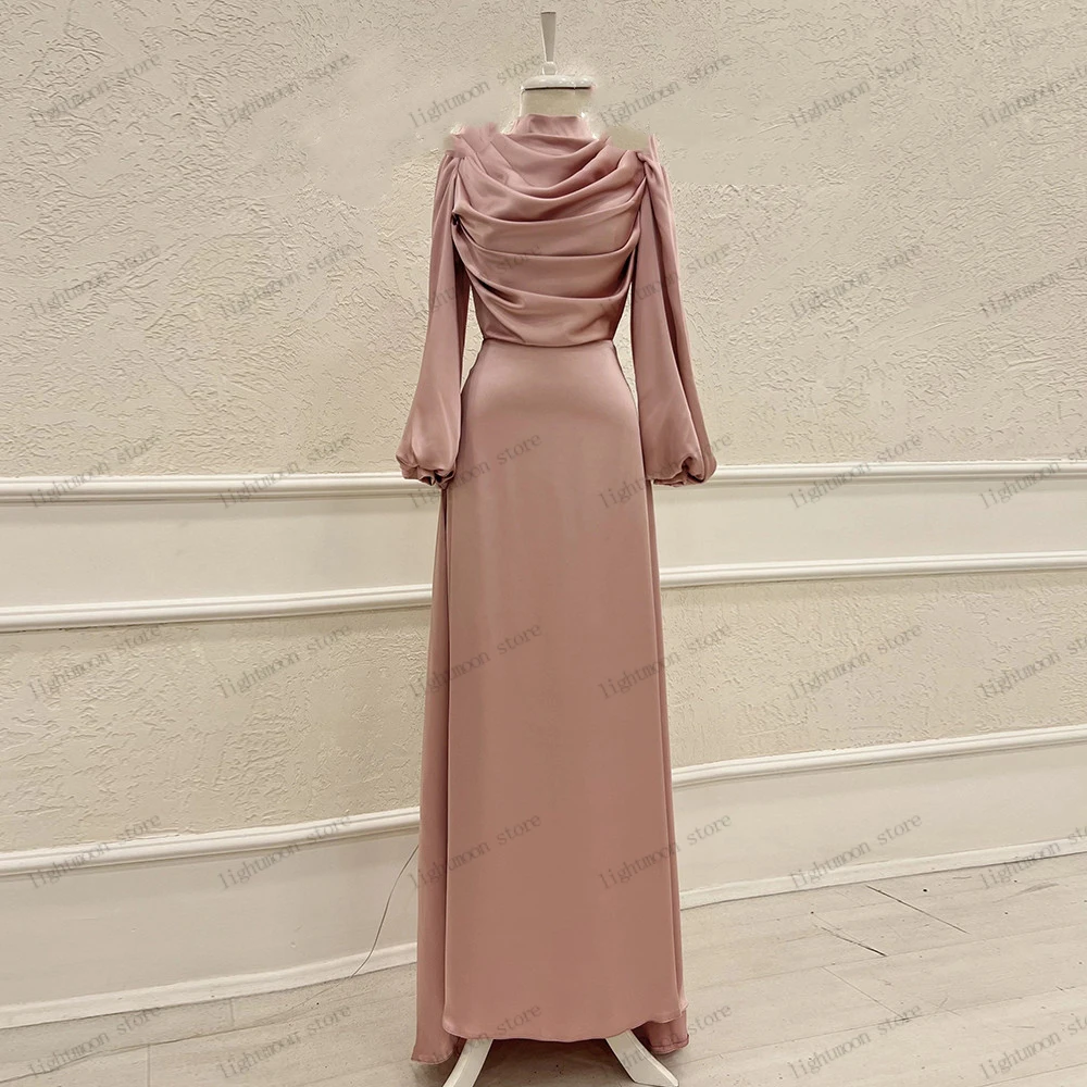 Modest Evening Dresses Simple Prom Dress For Formal Party Long Puff Sleeves Elegant Ball Gowns For Formal Party Vestidos De Gala