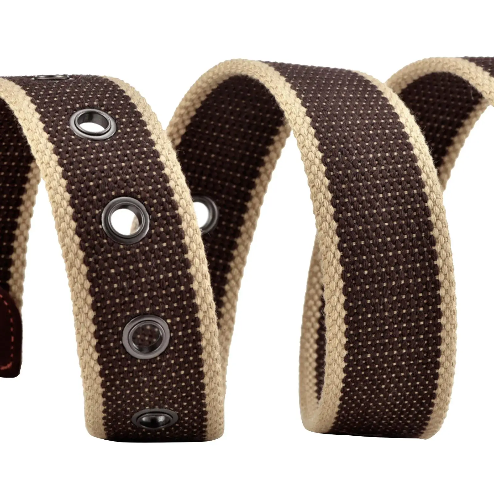 3xキャンバスベルト 織りワイドカジュアルストラップ ズボン用 ジーンズアクセサリー トラベル カーキ 100cm