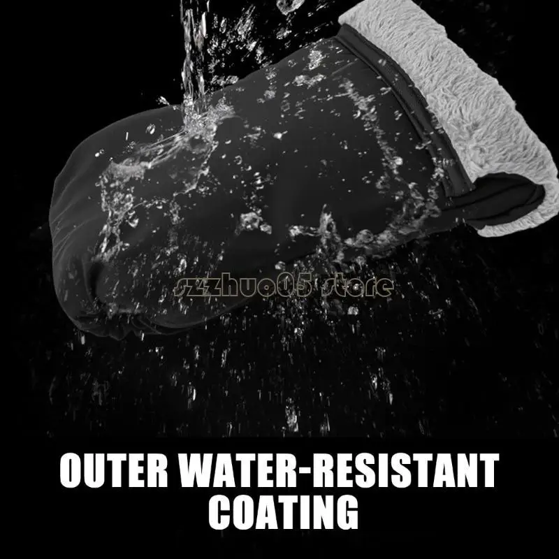 

M3GE 2Pcs Baby Pushchair Gloves Thermal Insulation Soft Fleece Inner On Closure