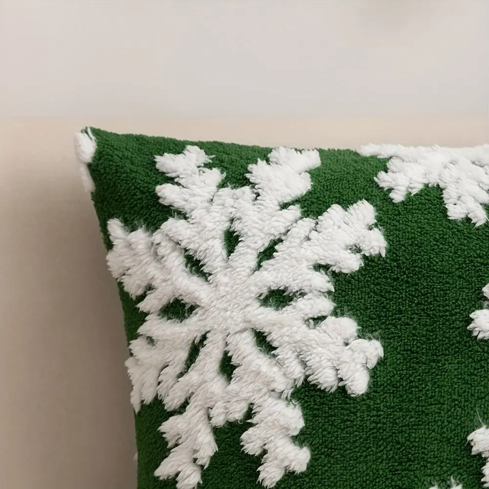 Fashion 45×45cm Christmas Throw Pillow Cover Snowflakes Removable Pillowcase Soft Pillow Cover Home Decoration