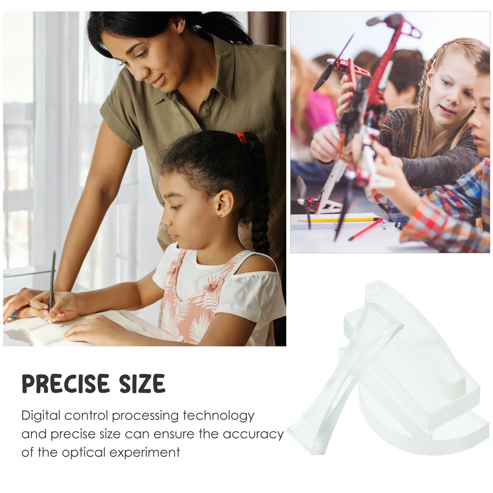 

Optical Glass Lens Optics Demonstration Triangular Prism for Classroom Experiment Lenses