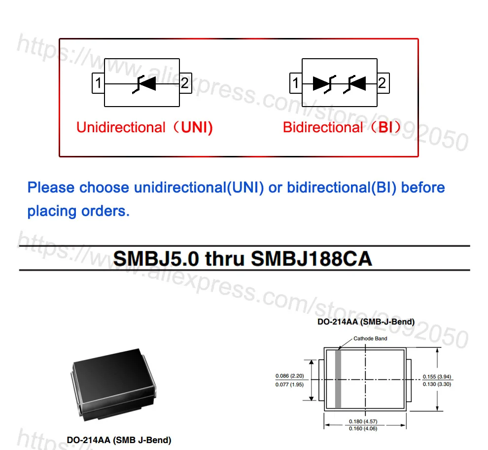 JASNPROSMA 300PCS 750PCS SMBJ SMBJ14 SMBJ14A SMBJ14CA SMBJ15 SMBJ15A SMBJ15CA SMBJ16 SMBJ16A SMBJ16CA Diodo DO214AA