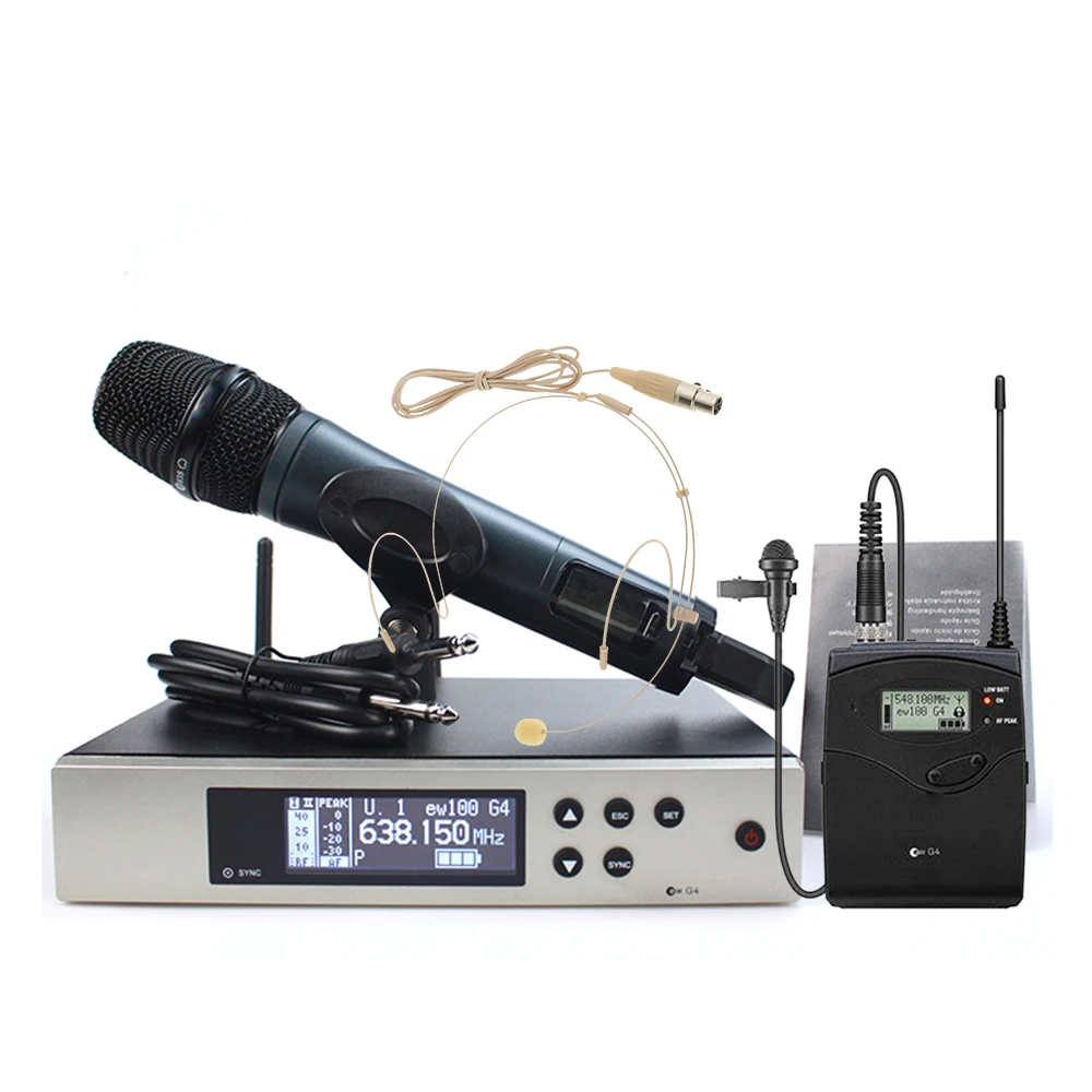 EW135G4 EW 135 G4 EW100G4 EW 100 G4 wireless lapel lavalier microphone professional  system with E835S haneheld UHF microphone