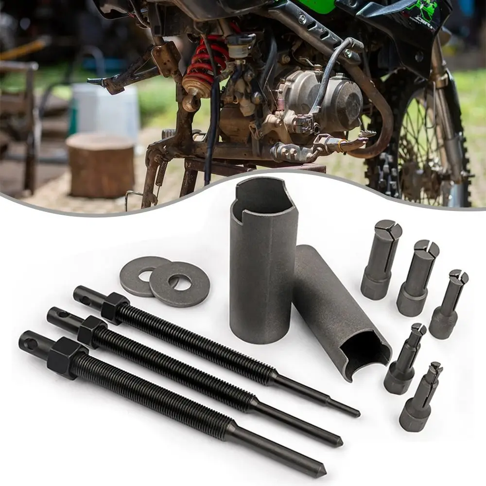 

12PCS Black Motorbike Bearing Disassembly Tool Alloy Remove Set Bearing Puller Puller Tool Repair Accessory Repair Tool