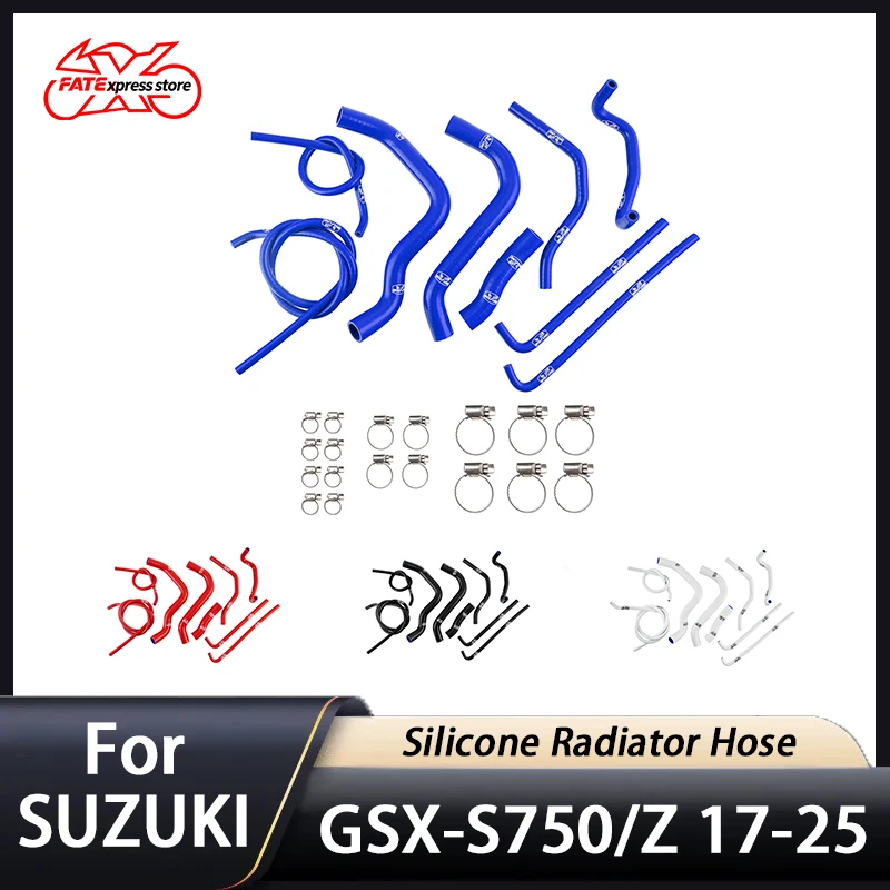 

Motorcycle Silicone Radiator Hose Kit For SUZUKI GSXS 750 GSX-S750 Z 2017-2025 Water Tank Coolant Tube Pipe
