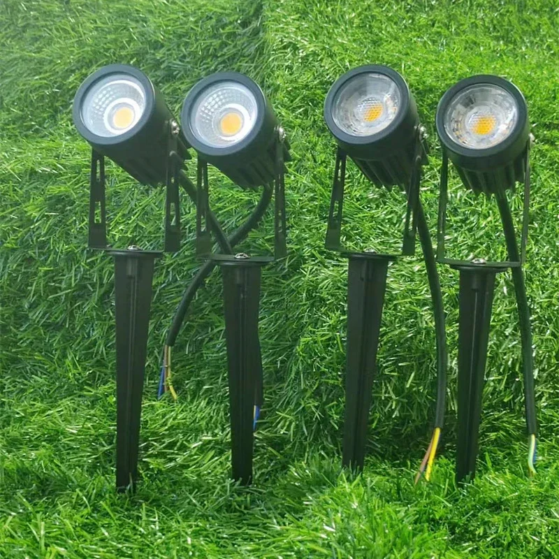 Outdoor Wasserdichte Garten LED Rasen Lampen LED Rasen Licht Spike Glühbirne Tuinverlichting Garten Weg Strahler 220V 110V 12V 3W 5W