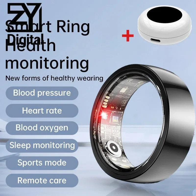 

ZY Digital For Xiaomi Health Monitoring Ceramic Smart Ring, Heart Rate Sleep Monitoring Sports Tracker IP68 Rings for Men Women