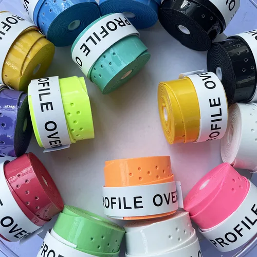 60 uds. Overgrips de tenis antideslizantes, raquetas de Squash perforadas adhesivas de PU, envolturas absorbidas para el sudor