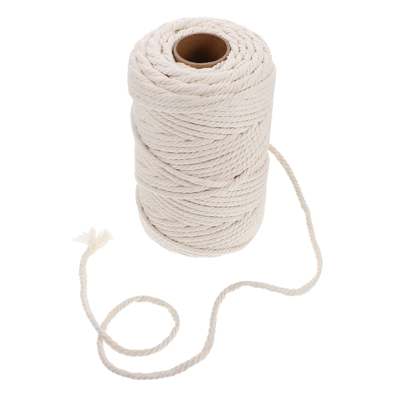 1 Roll Handmade Cotton Rope 100% Natural Diy Tapestry Material Craft Decor Woven Projects Multipurpose String Cord Supply