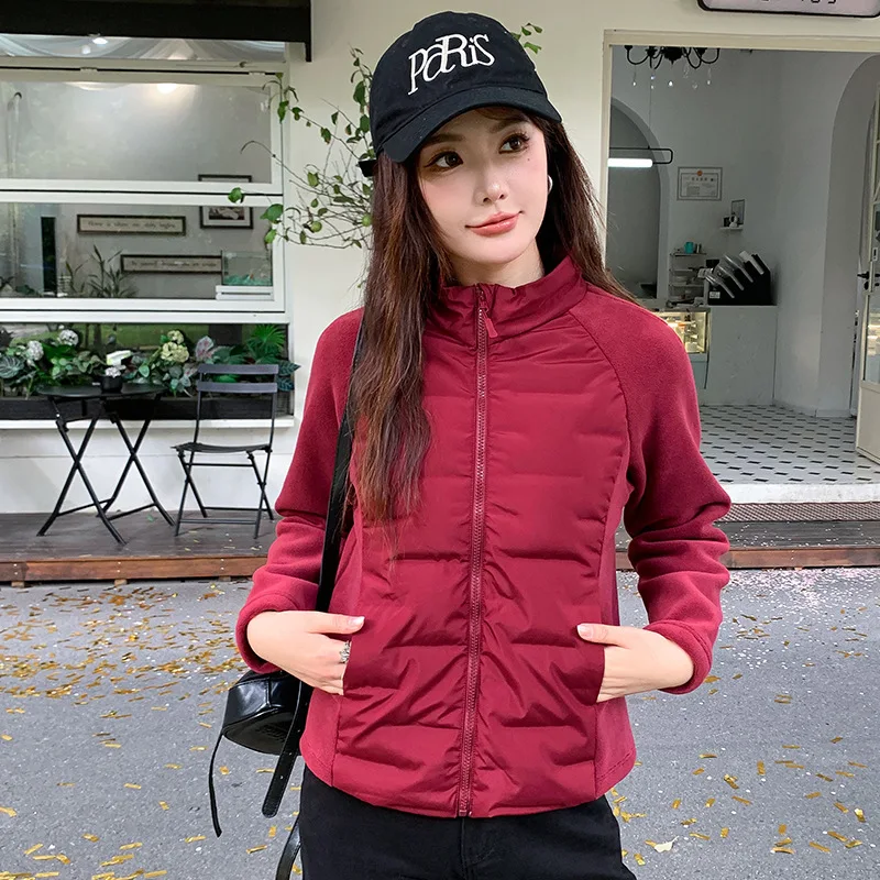 سترة رياضية جديدة للنساء في الخريف والشتاء مقاومة للبرد 90% من الصوف الأبيض للأسفل سترة دافئة للجري #3